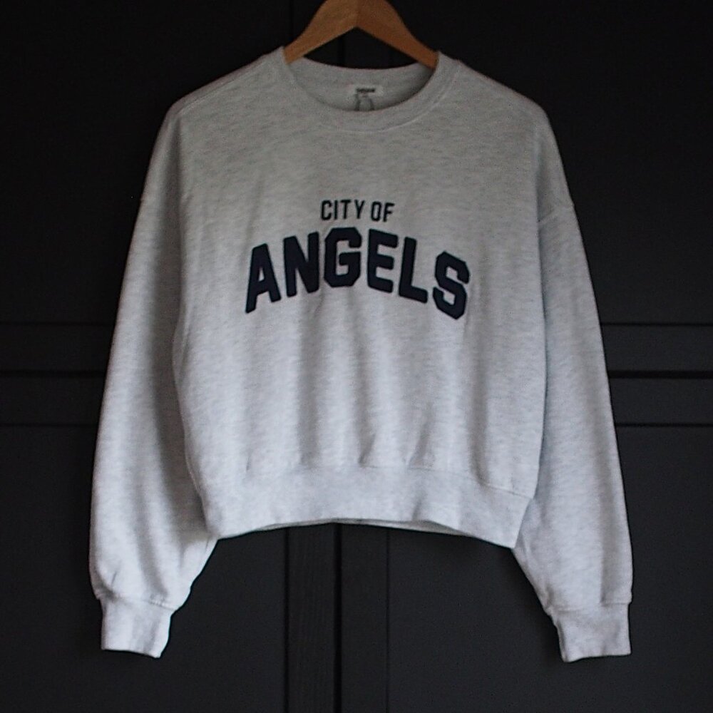 Garage | 'City of Angels' Cropped Oversized Sweatshirt